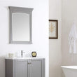 24" Rectangular Bathroom/Vanity Framed Wall Mirror Grey 24 Inches Classic Hooks Included