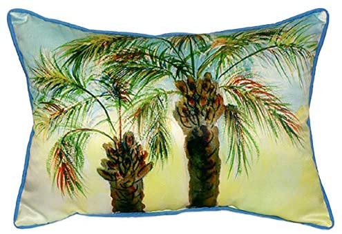 Palms Throw Pillow Color Graphic Modern Contemporary Polyester One