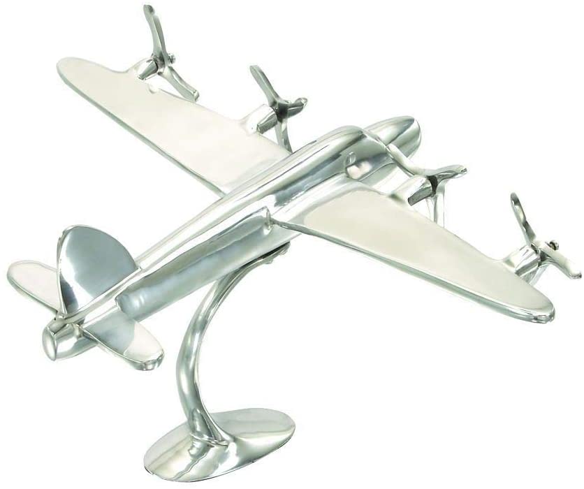 Aluminum Plane Sculpture Silver