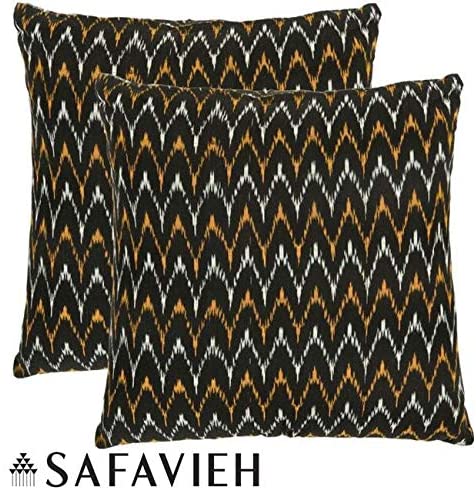 18 inch Black/Gold Decorative Pillows (Set 2) Black