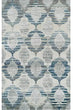 Trellis Blue/Gray/Ivory Area Rug (3'3"x5'3") Blue Stripe Mid Century Modern Contemporary Polypropylene Contains Latex Stain Resistant