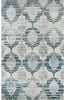 Trellis Blue/Gray/Ivory Area Rug (3'3"x5'3") Blue Stripe Mid Century Modern Contemporary Polypropylene Contains Latex Stain Resistant