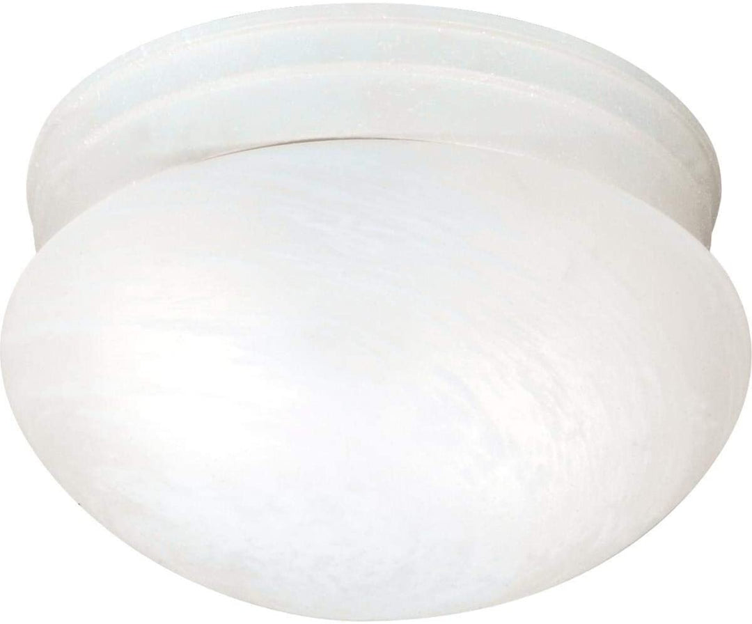 2 Light 10 Flush Mount White Traditional Metal