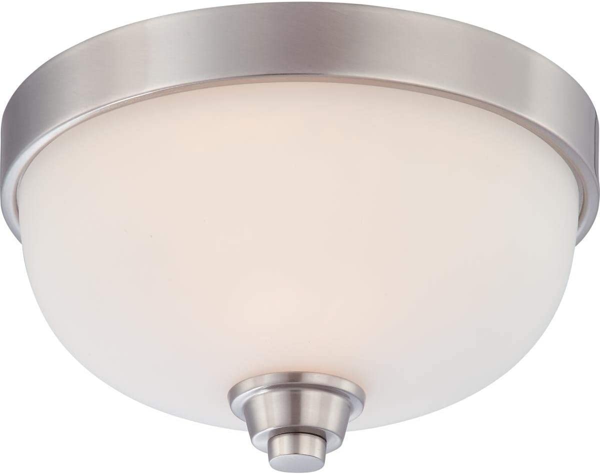Helium 1 Light Flush Dome Grey Modern Contemporary Metal Dimmable