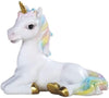 6 25" w Unicorn Rainbow Fantasy Decoration Figurine White Polyresin
