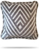 Zig Zags/Light Grey Pillow 18x18 Graphic Modern Contemporary Acrylic One Removable Cover