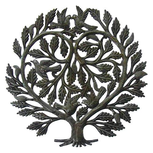 Metal Tree Life Decor Lovers Heart Hanging Spiritual Art