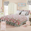 Tea Party Floral 5 Pc Twin Quilt Bedding Set Shabby Chic Piece