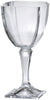 MISC European Square Footed Wine Goblet 9oz s/6 Clear Glass 1 Piece