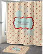 Baby It's Cold Outside Shower Curtain by 71x74 Blue Orange Red Graphic Quotes Sayings Modern Contemporary Polyester