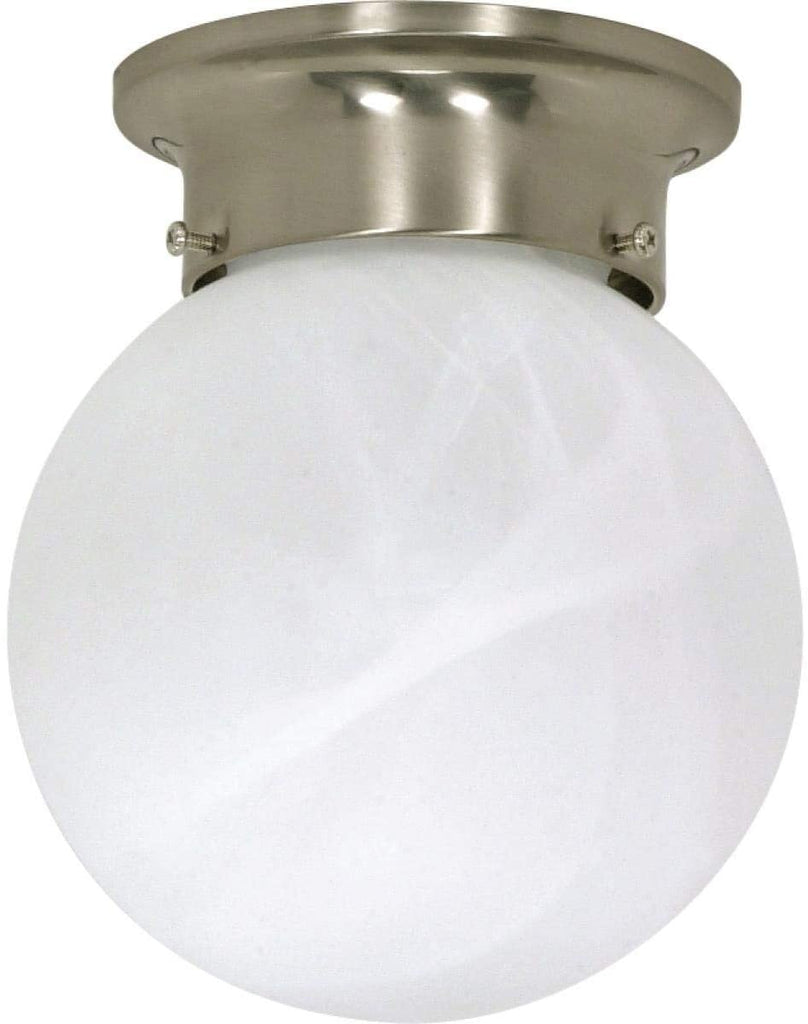 1 Light 6 Ball Flush Fixture Grey Transitional Metal Dimmable