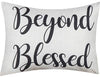 Beyond Blessed Decorative Pillow Pair 12 X 16 (2 Pack) Black Ivory Off/White Color Block Bohemian Eclectic Cabin Lodge Modern Contemporary Polyester