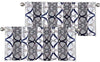Unknown1 Spiral Geo Trellis Pattern Window Curtain Valance Rod Pocket Pair 52" Width X 18" Length Grey Navy Mid Century Modern Contemporary Polyester
