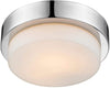 Ch Multifamily Polished Chrome Finished Steel Opal Glass Flush Mount Light Fixture Silver Transitional
