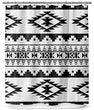 Cherokee Bw Shower Curtain by Marina 71x74 Black Geometric Southwestern Polyester