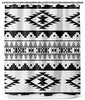 Cherokee Bw Shower Curtain by Marina 71x74 Black Geometric Southwestern Polyester