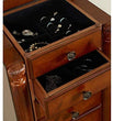 Jewelry Armoire N/ Brown Modern Contemporary Traditional Wood Cherry Finish Hidden Storage Mirror Included