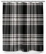 Plaid Grey Shower Curtain by 71x74 Black Grey White Plaid Modern Contemporary Polyester