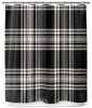Plaid Grey Shower Curtain by 71x74 Black Grey White Plaid Modern Contemporary Polyester