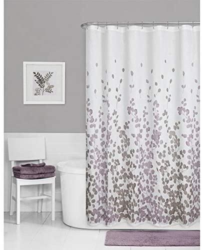 Printed Faux Silk Fabric Shower Curtain Purple Modern Contemporary Polyester