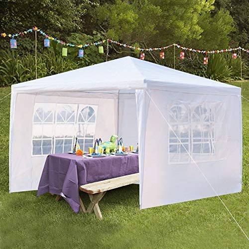 MISC 3x3m Upgrade Spiral Interface Wedding Party Canopy Tent 0/3side 0sides White Waterproof