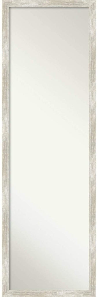 Unknown1 Crackled Metallic Narrow 15 88 X 49 88 Framed Door Mirror Full Length Rustic Shabby Chic Handmade Hooks Included