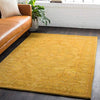 MISC Hand Tufted Bordered Wool Area Rug 2'3" X 8' Runner Yellow Border Traditional Rectangle Contains Latex Handmade