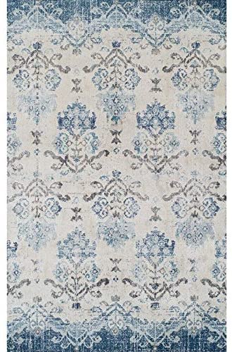 MISC Wellington Nottingham Navy/Ivory Area Rug (3'3"x5'3") Blue Ombre Tribal Polypropylene Contains Latex Stain Resistant