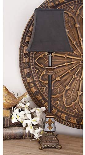 Polystone Decorative Lamp Black Brown Traditional Resin 2