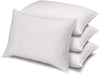 100% Cotton Windowpane Down Alternative Gel Fiber Size Pillow (Set 4) Soft Set 4