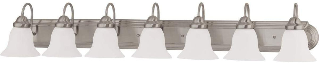 7 Light 48 Vanity Grey Traditional Metal Nickel Includes