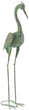 MISC Set 2 Eclectic 39 40 Inch Green Iron Crane Sculptures Animals Antique