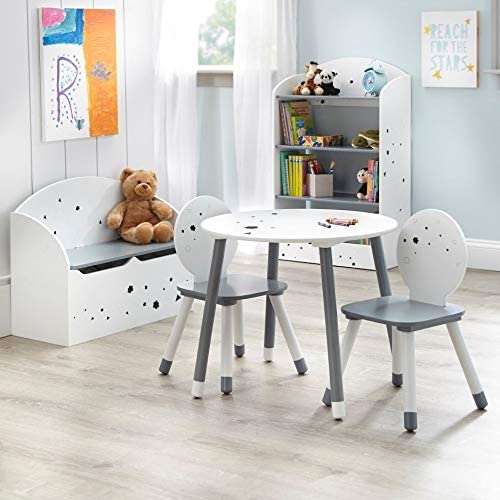 Kids Bookshelf Grey White Modern Contemporary Transitional MDF Painted Includes Hardware - Diamond Home USA