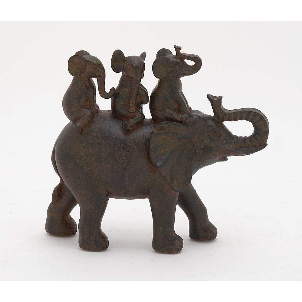 Adorable Family Sculpture Brown Three Baby