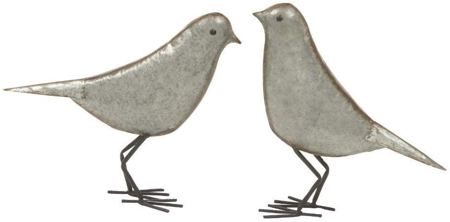 Jartop Metal Bird (Set 2) Black Color French Country