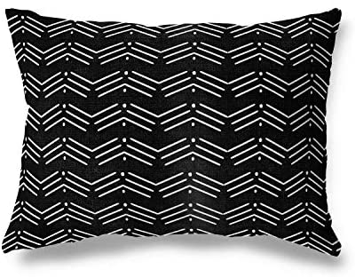 Lumbar Pillow by Black Accent 12x16 Southwestern Geometric Cotton One Removable Cover