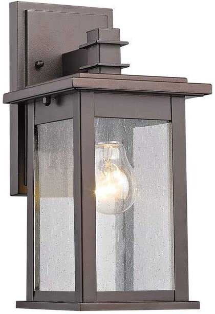 Transitional 1 Light Rubbed Bronze Outdoor Wall Lantern