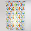 Learning Linens Cat 84 Inch Rod Pocket Curtain Panel Color Graphic Kids Teen Microfiber
