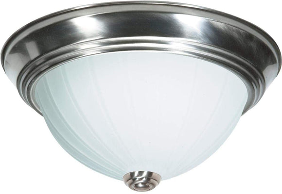 2 Light 13 Flush Mount Grey Traditional Metal Dimmable