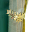 Leaf Curtain Holdbacks (Set 2) Bronze Finish Gold Metal
