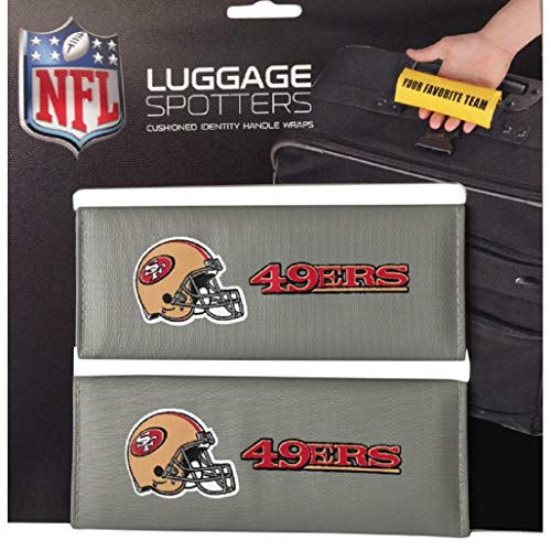 Silver NFL San Francisco 49ers Luggage Spotters Football Themed Patented Luggage Grips