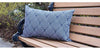 14 X 20 Inch Navy Blue Abstract Decorative Outdoor Pillow Transitional Polyester