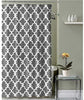 Geometric Patterned Shower Curtain Grey Graphic Casual Polyester