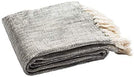 Metallic Throw Blanket Grey Solid Color Modern Contemporary Shabby Chic Victorian Cotton