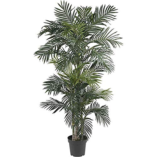 6 5ft Artificial Areca Palm Tree Tall Indoor Dypsis Lutescens Decorative Natural Looking Feaux Plants 6 5 Foot Polyester Blend