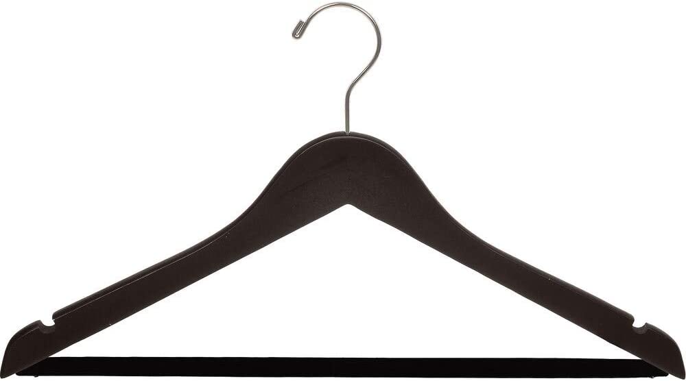 Finish Suit Hanger Black Velvet Bar (Box 50) Brown