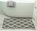 Home Ultra Plush Knitted Cut Pile Polyester Mat Bath Rug 20 X 39 Gray 1'8 2'6 Grey Geometric