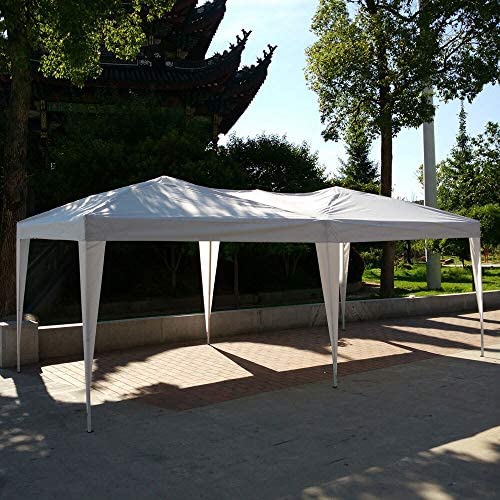 19 6 Foot Outdoor Pop Up Canopy Camping Waterproof Folding Tent White Includes Carry Bag - Diamond Home USA