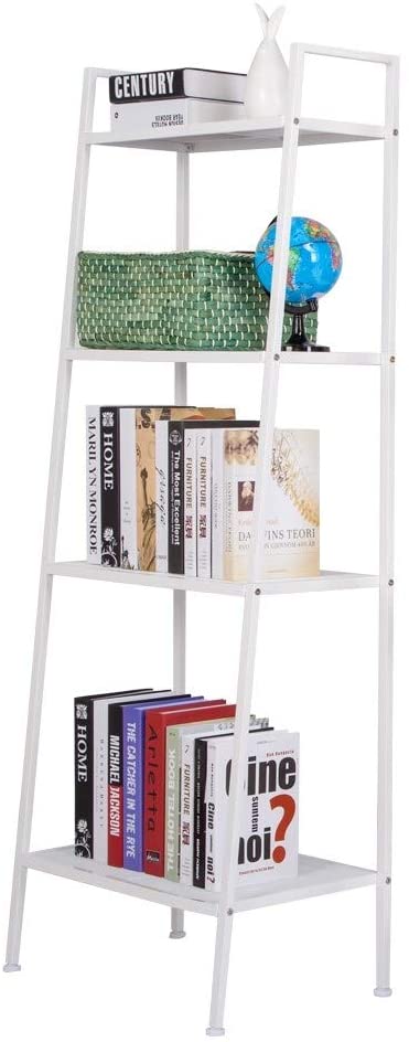 Widen 4 Tiers Bookshelf Ivory White Color Modern