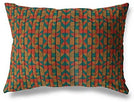 MISC Lumbar Pillow by 14x20 Pink Geometric Transitional Cotton Single Removable Cover